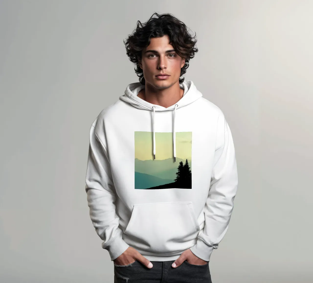 What A Wonderful World felpa con cappuccio da Robin Delean
