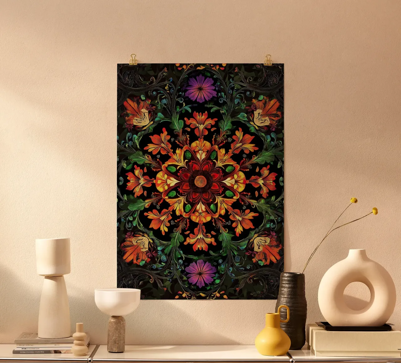 William Morris "The Floral Narrative: Telling Stories with M poster con telaio in plastica da Nikis Art Studio