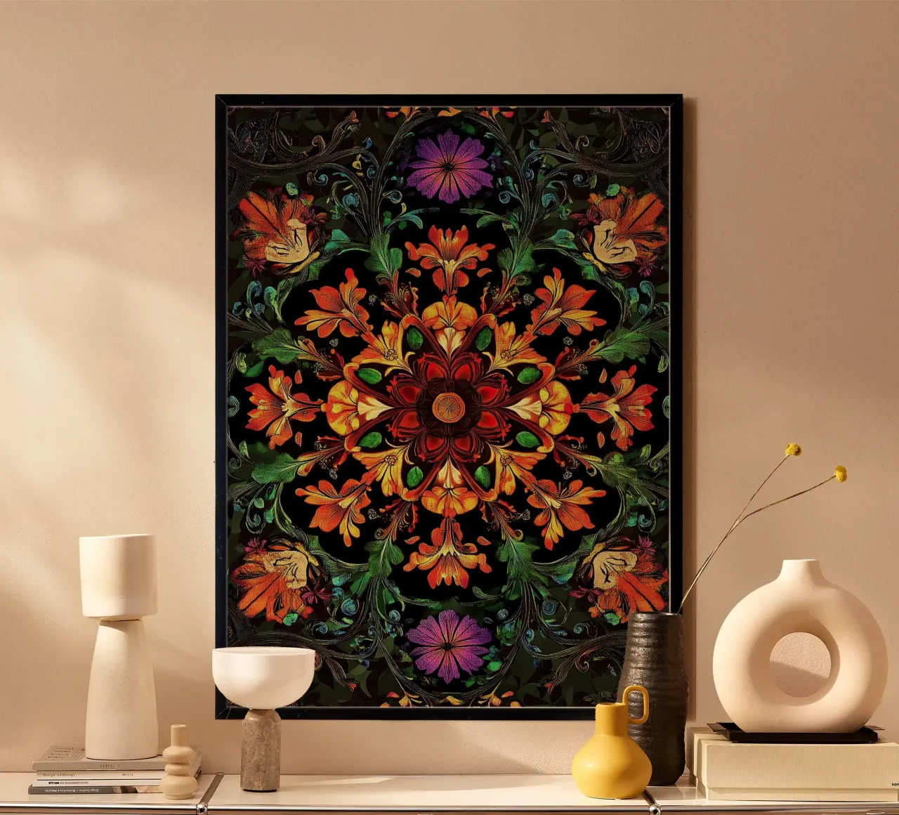 William Morris "The Floral Narrative: Telling Stories with M poster con telaio in plastica da Nikis Art Studio