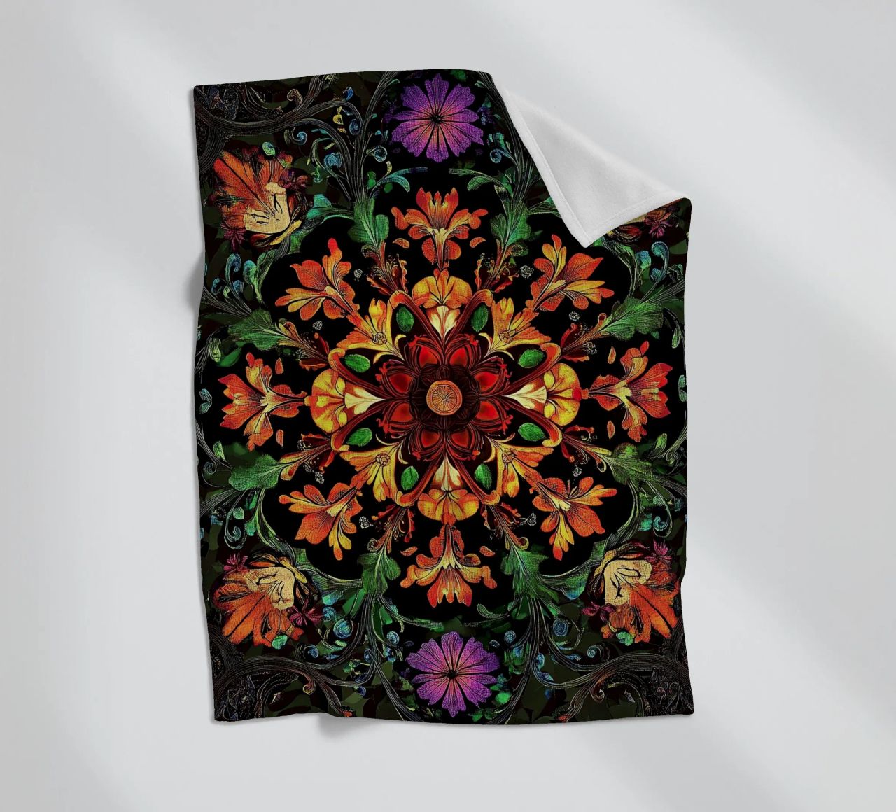 William Morris "The Floral Narrative: Telling Stories with M coperta in pile da Nikis Art Studio