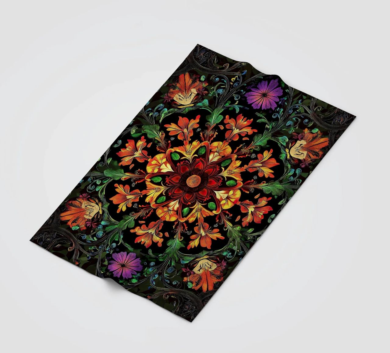 William Morris "The Floral Narrative: Telling Stories with M coperta in pile da Nikis Art Studio