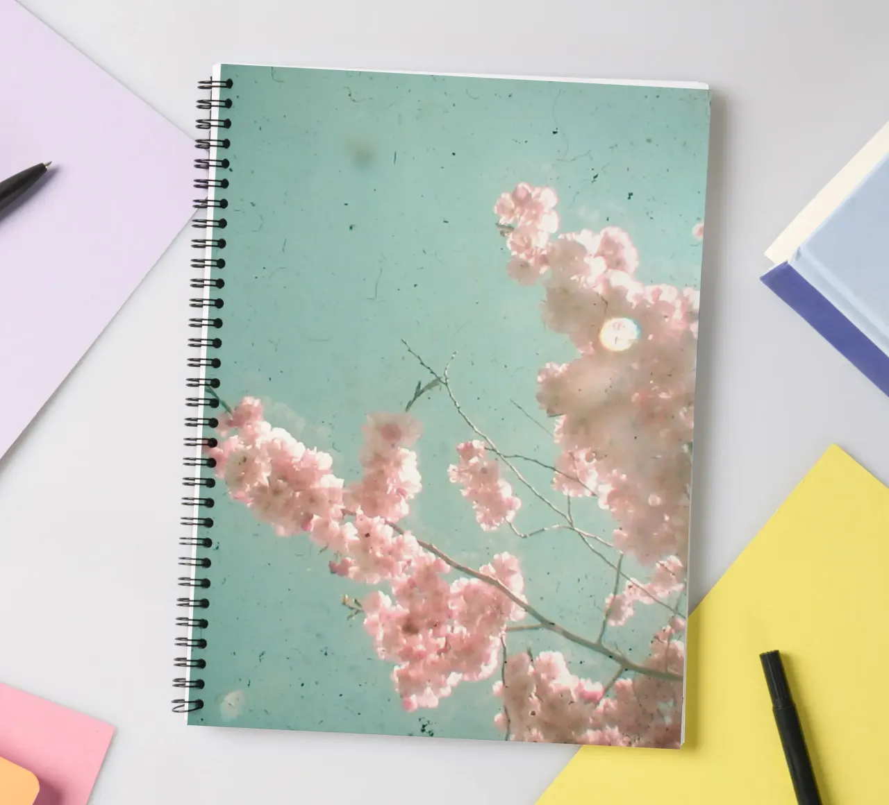 Hazy Sunshine spiral notebook by Cassia Beck Photography