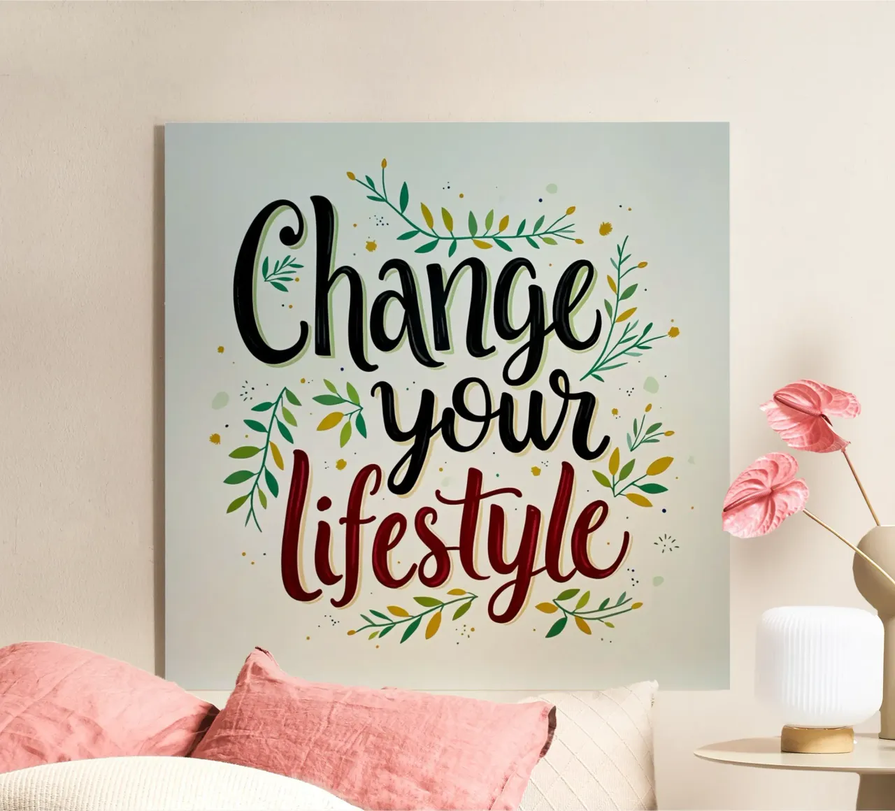 Ändern Sie Ihren Lebensstil Acryl-Glas von inspirational quote