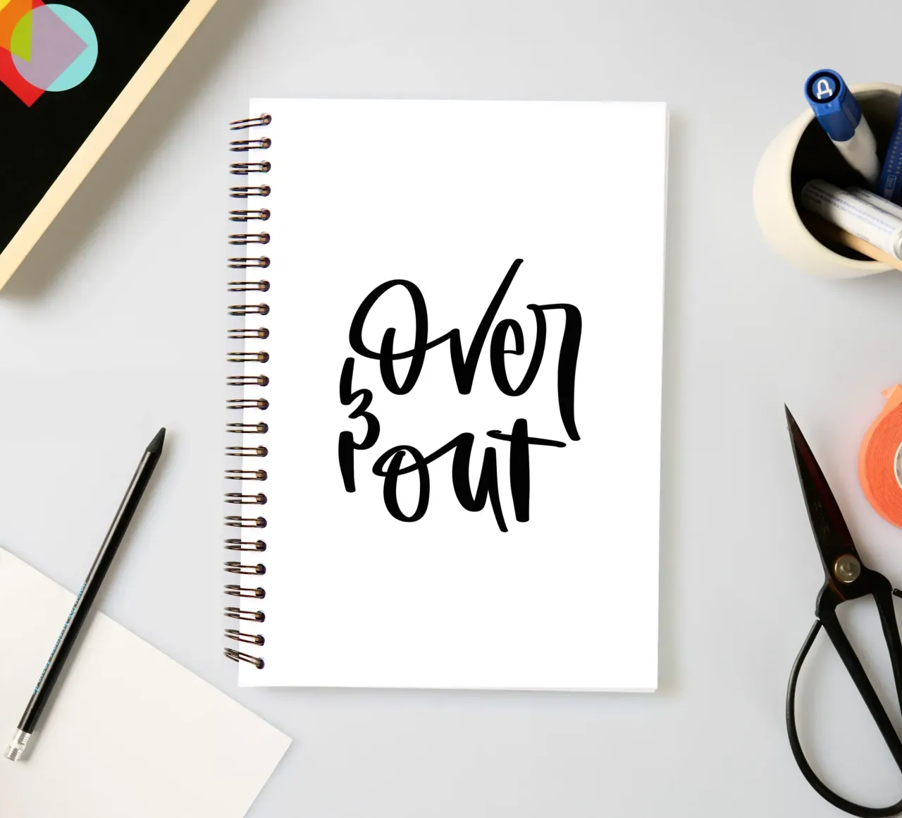 over & out spiral notebook by julianas.letterei