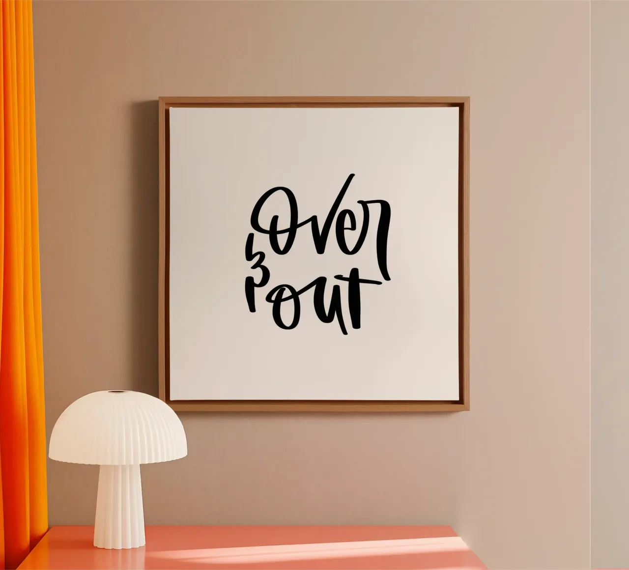 over & out tela da julianas.letterei