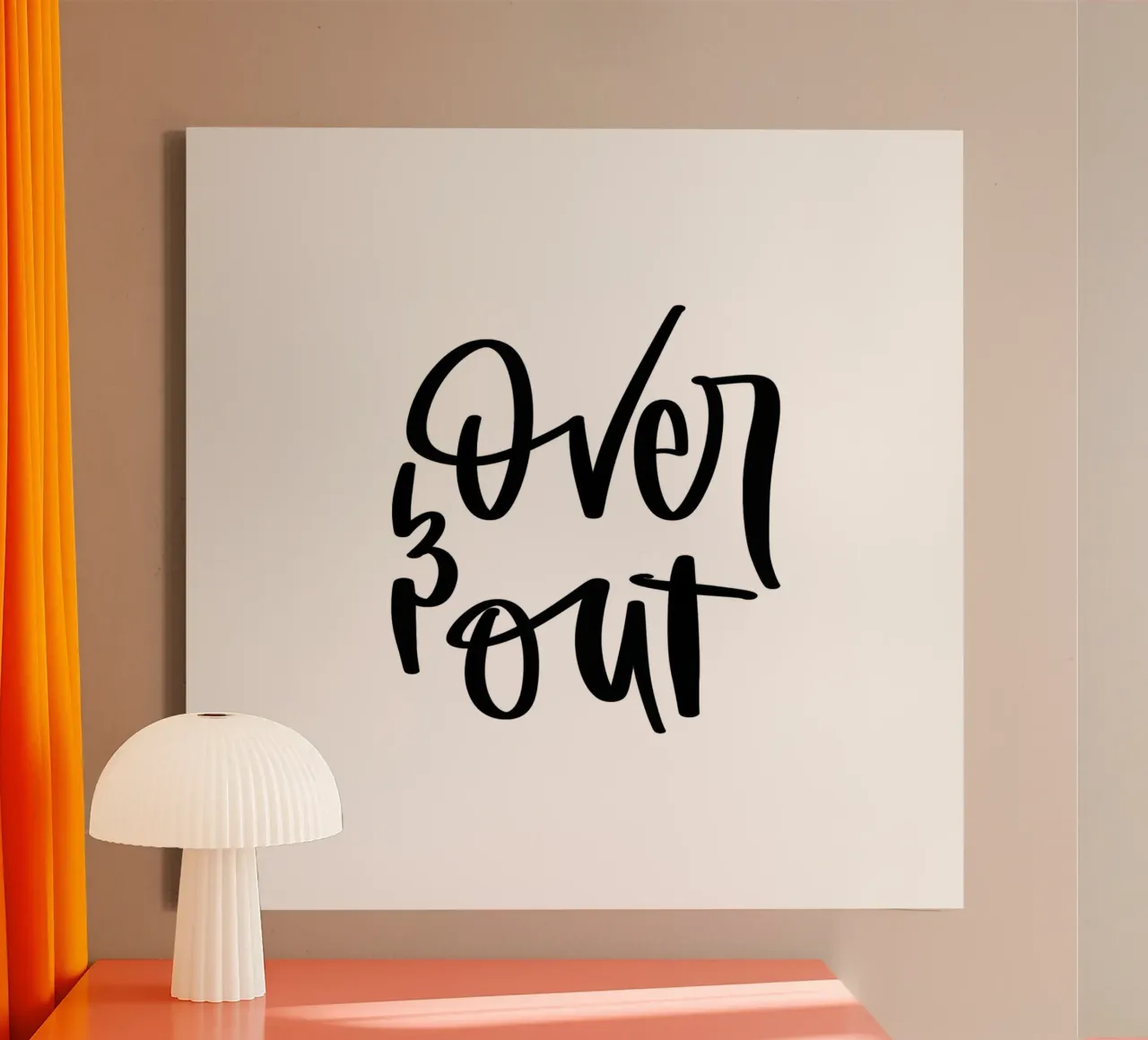 over & out tela da julianas.letterei