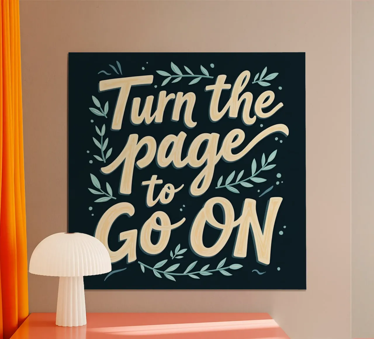 Girare la pagina per andare avanti poster con telaio in alluminio da inspirational quote