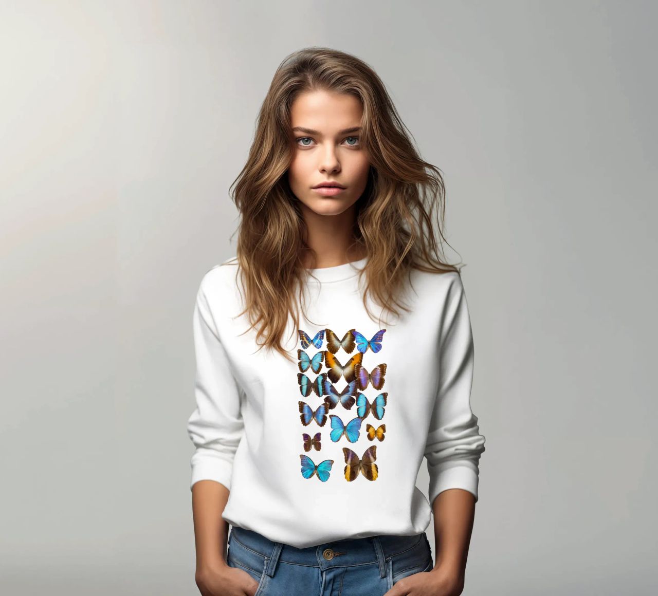 Wings of Tranquility: Exotic Butterflies felpa da Curious Collections by Marielle Leenders