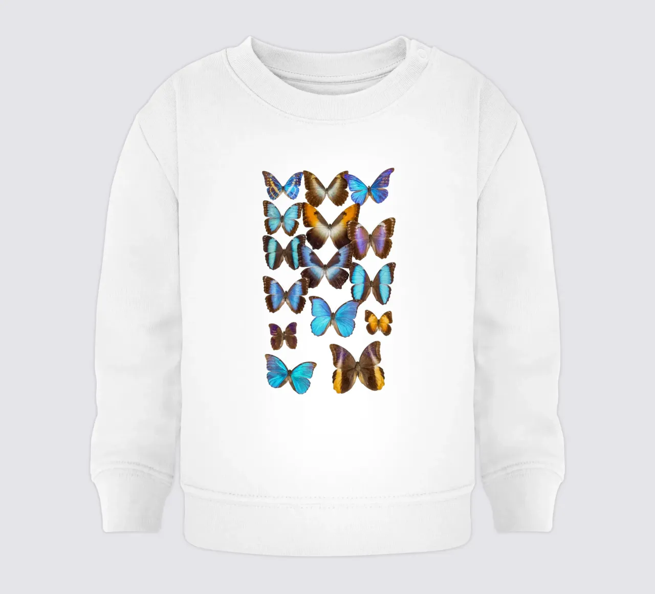 Wings of Tranquility: Exotic Butterflies felpa neonato da Curious Collections by Marielle Leenders