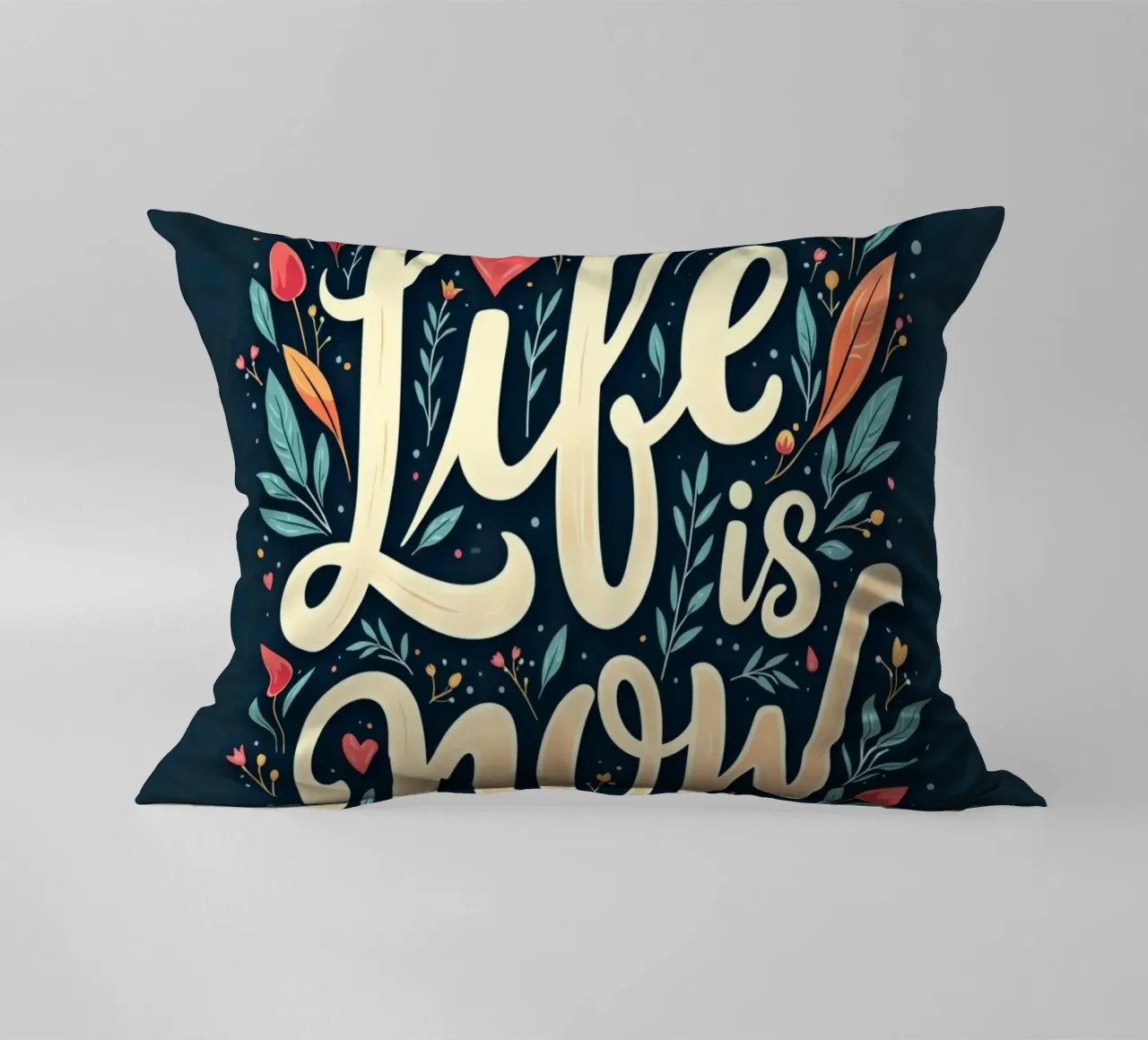 La vita è adesso cuscino da inspirational quote