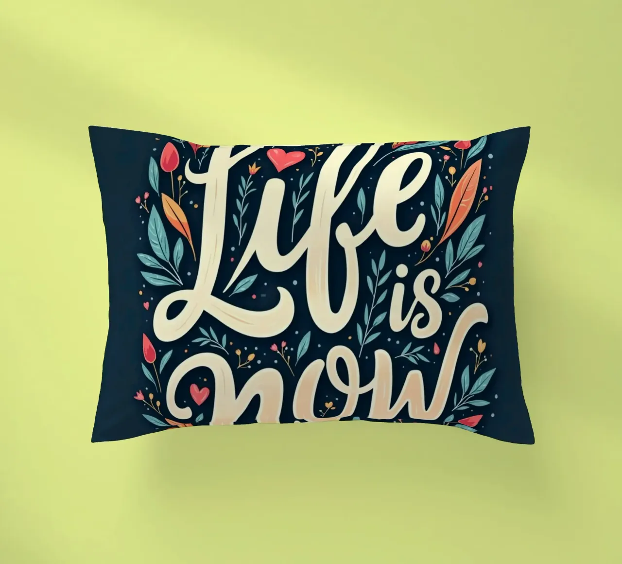 La vita è adesso cuscino da inspirational quote