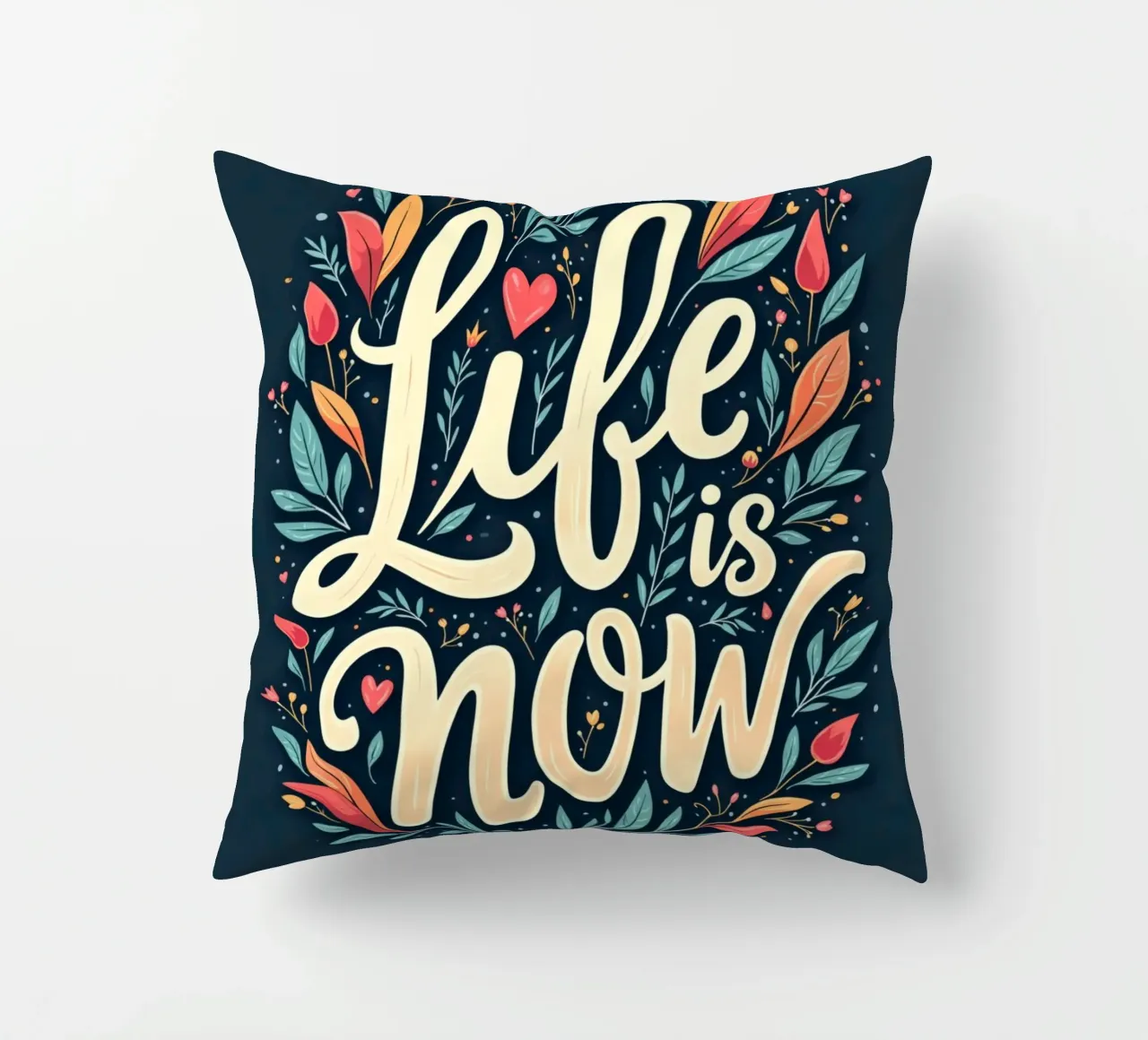 La vita è adesso cuscino da inspirational quote