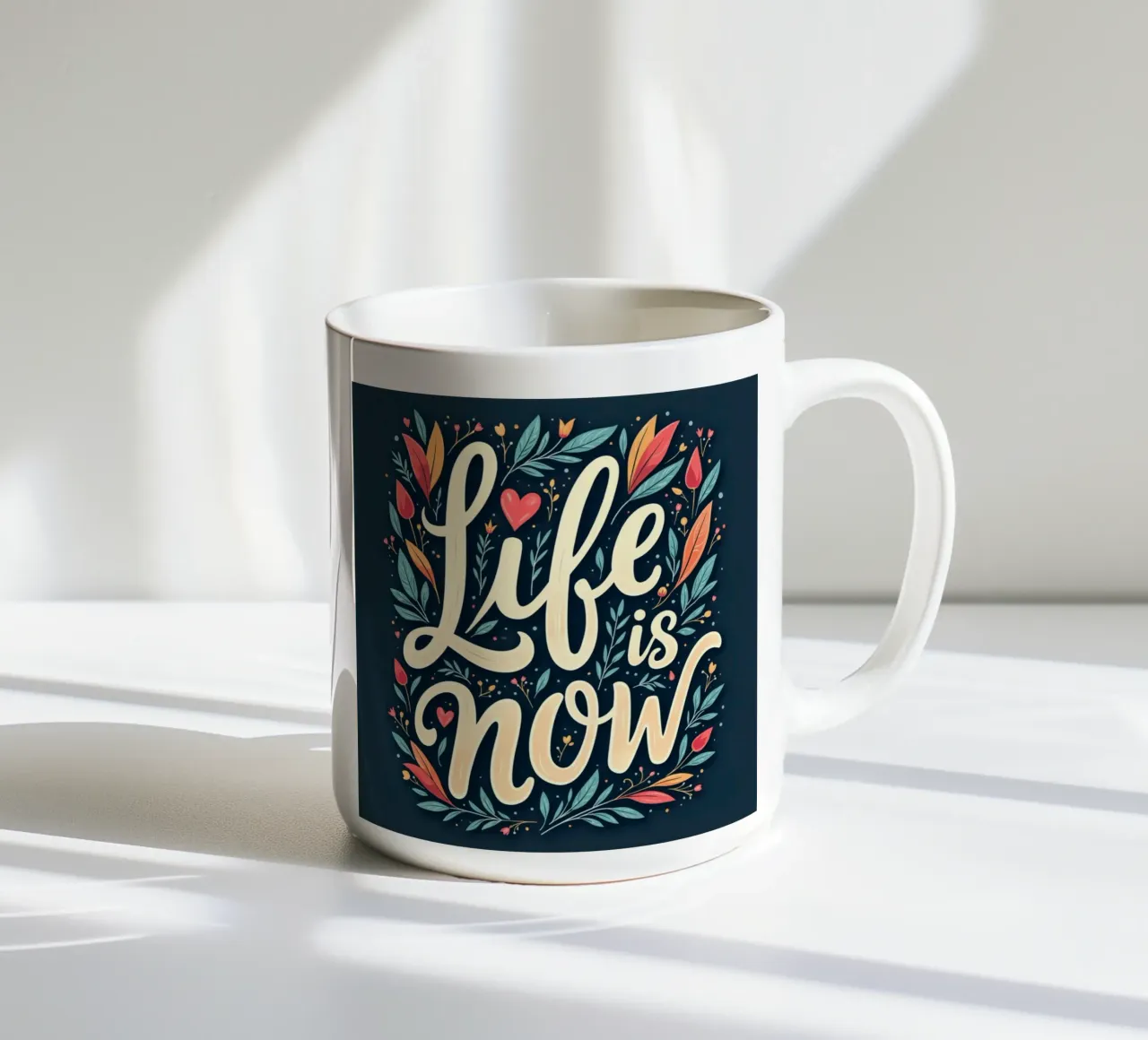 La vita è adesso tazza in ceramica da inspirational quote