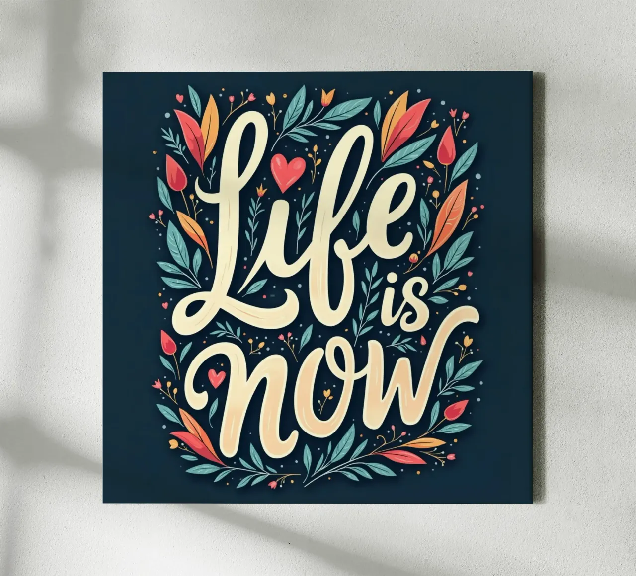 Het leven is nu canvas met Baklijst van inspirational quote