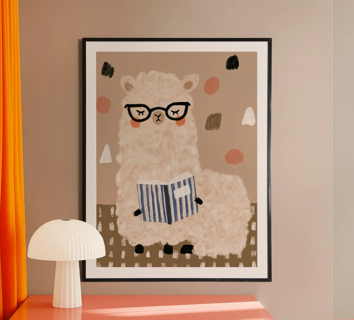 Reading Llama poster de Aimee