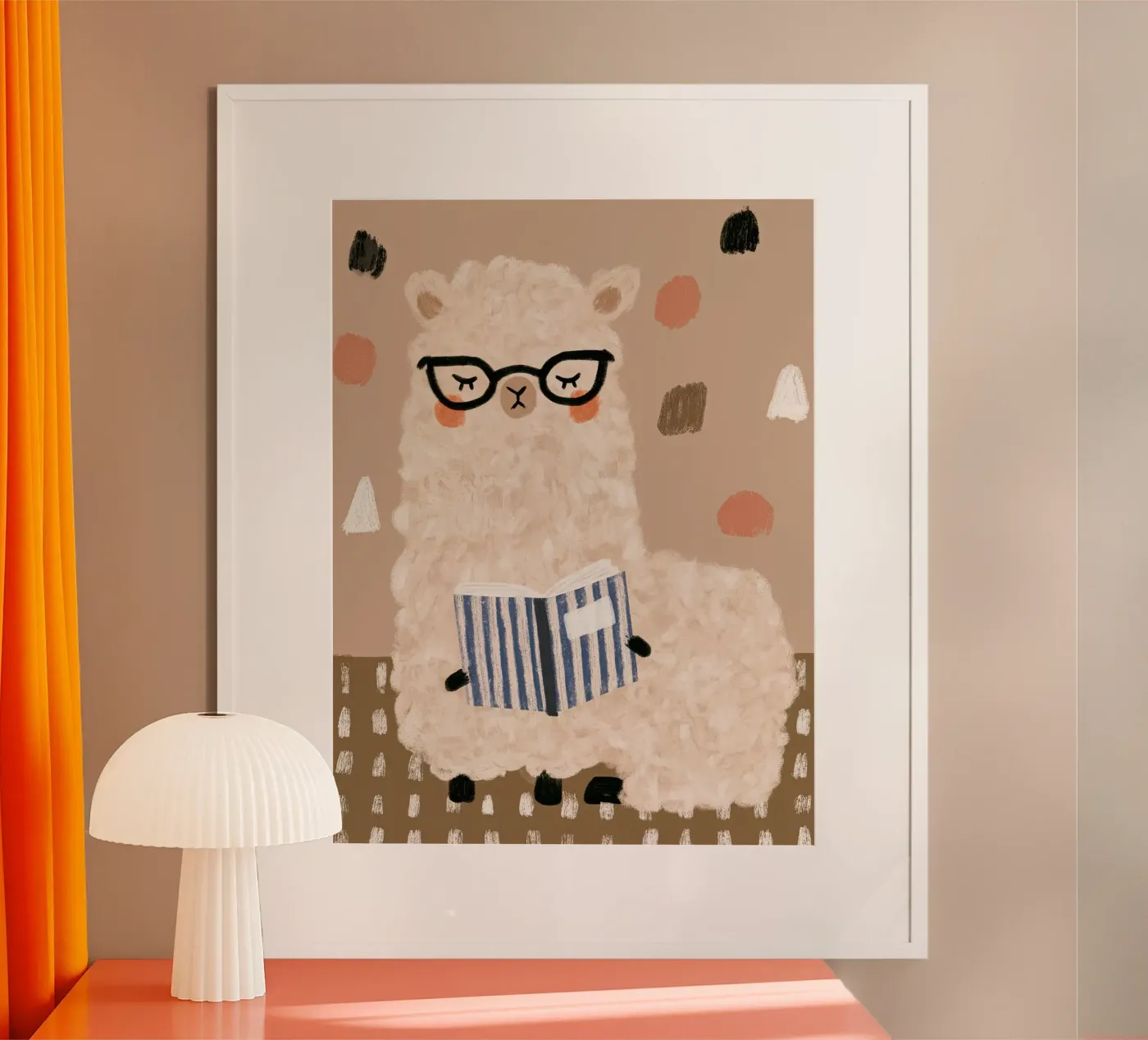 Reading Llama poster de Aimee