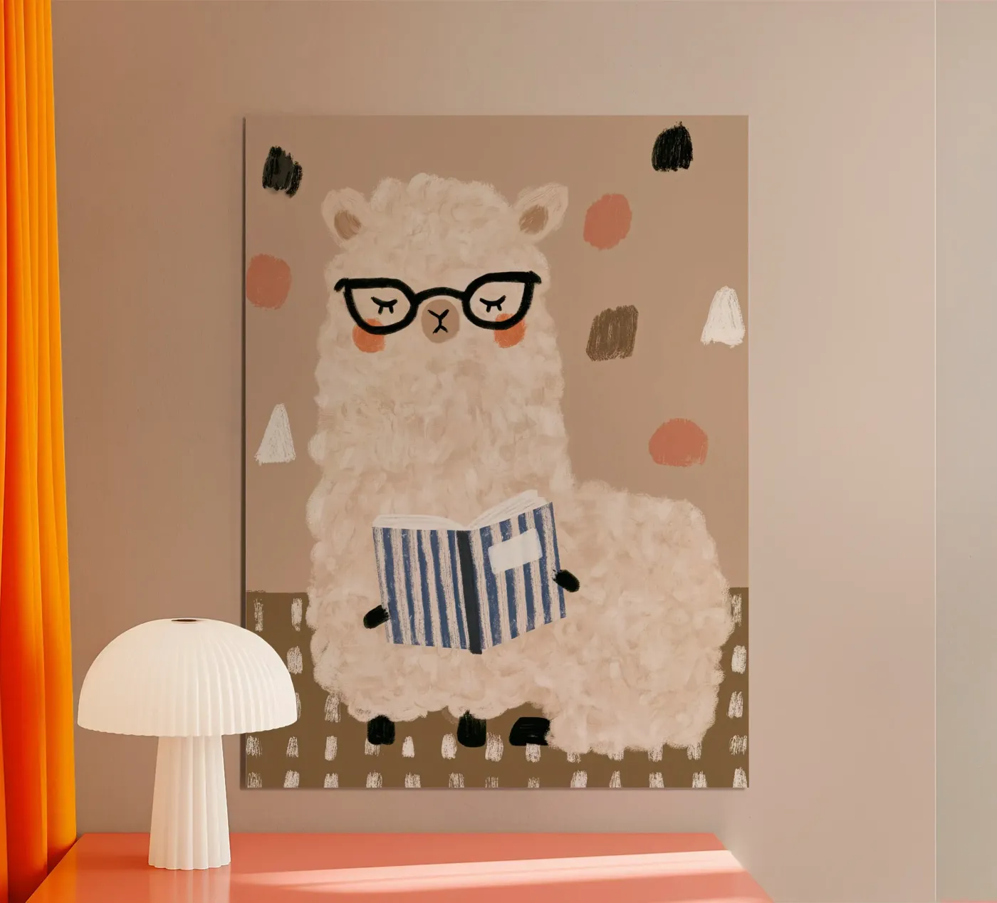 Reading Llama poster de Aimee