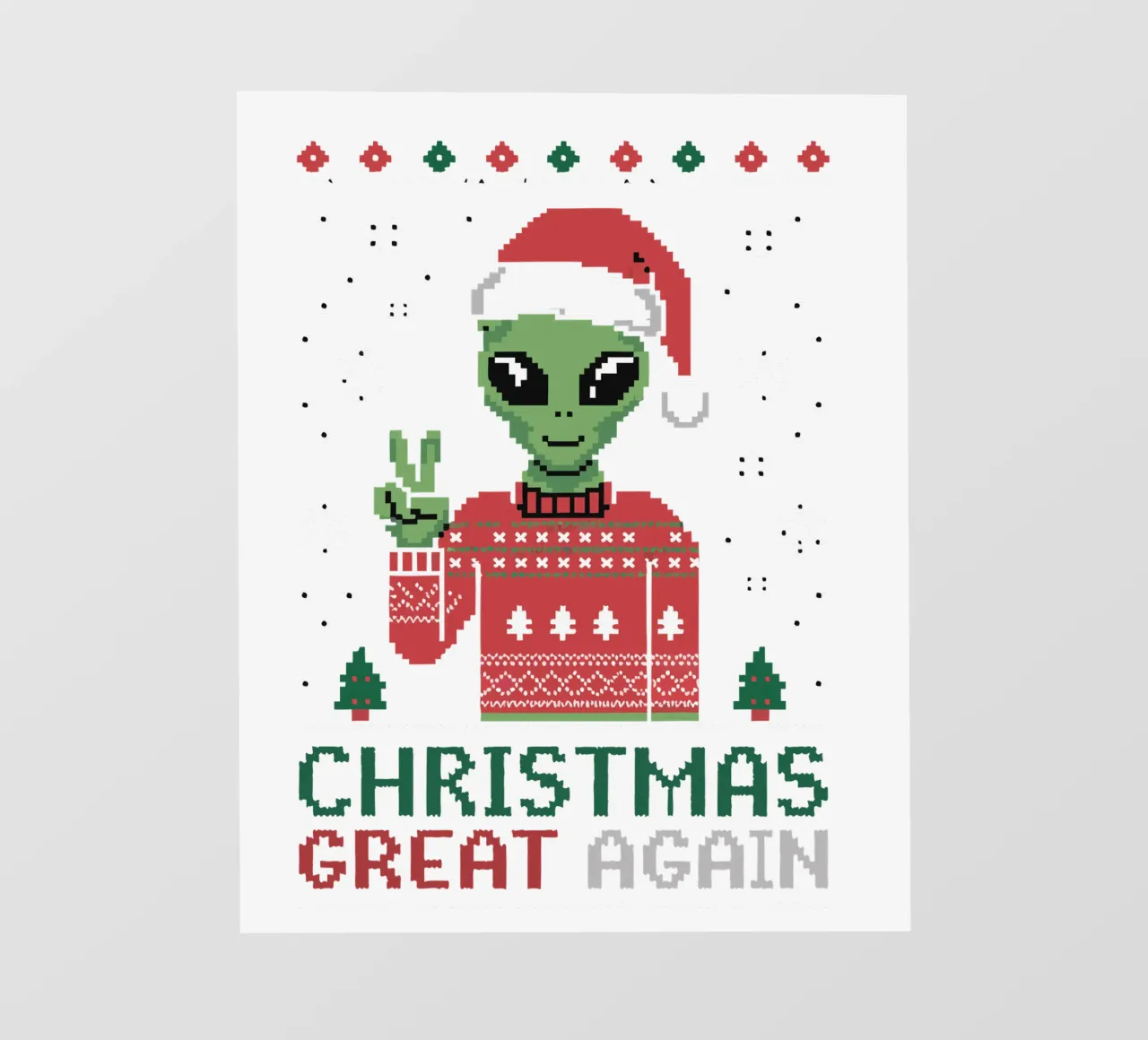 CHRISTMAS GREAT AGAIN telo in pvc da edsonramosart