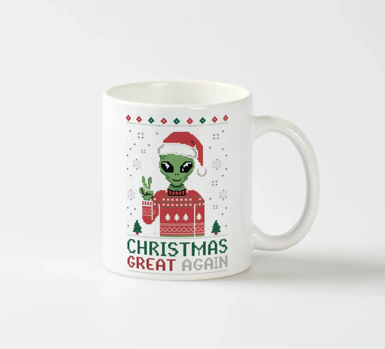 CHRISTMAS GREAT AGAIN tazza in ceramica da edsonramosart