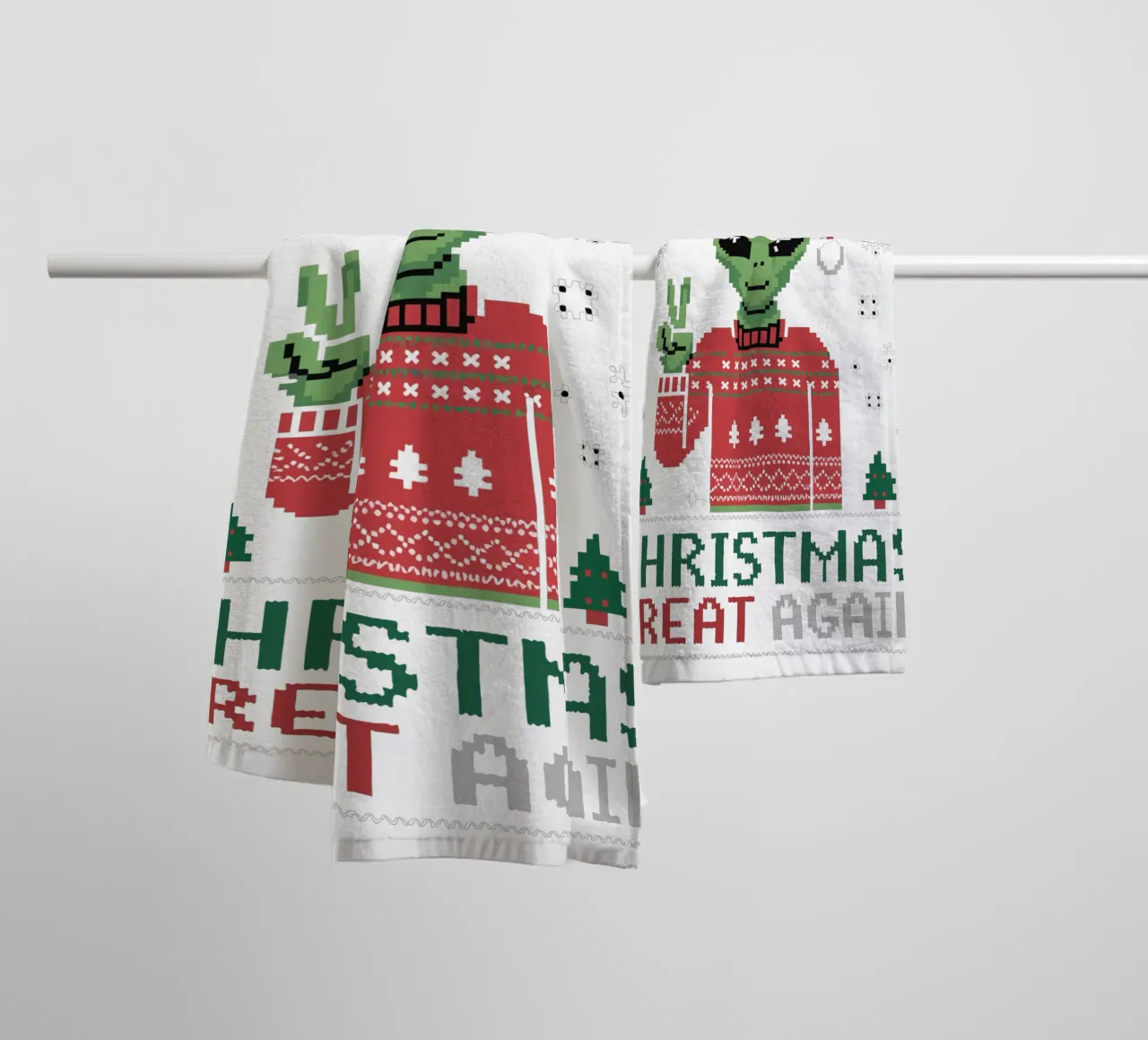 CHRISTMAS GREAT AGAIN asciugamano da bagno da edsonramosart