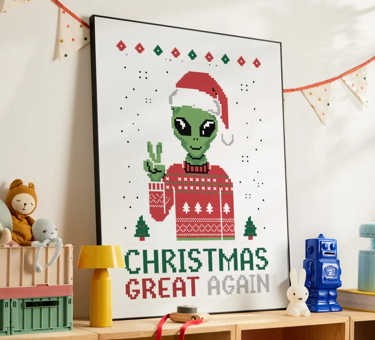 CHRISTMAS GREAT AGAIN alu-dibond by edsonramosart