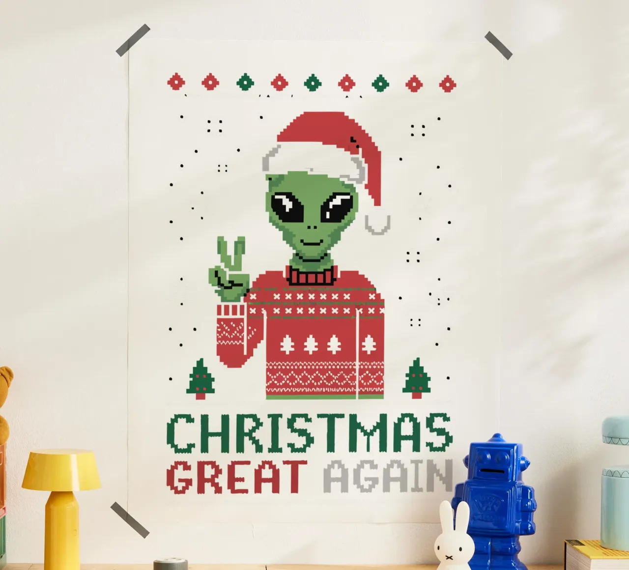 CHRISTMAS GREAT AGAIN carta hahnemühle da edsonramosart