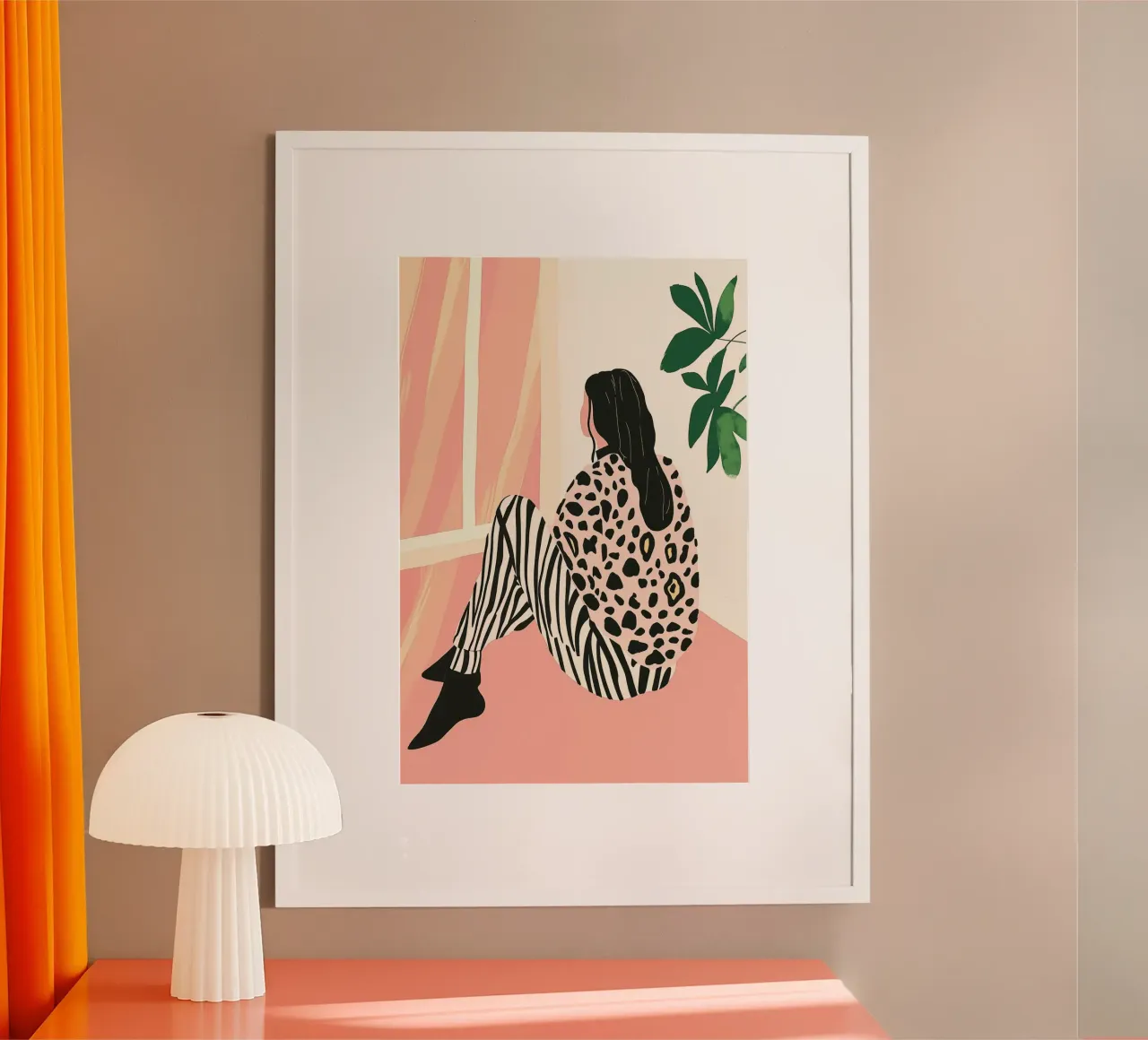 Boho Leoparden-Lady | Trendy Animal Print Girl hahnemühle by Autofocus