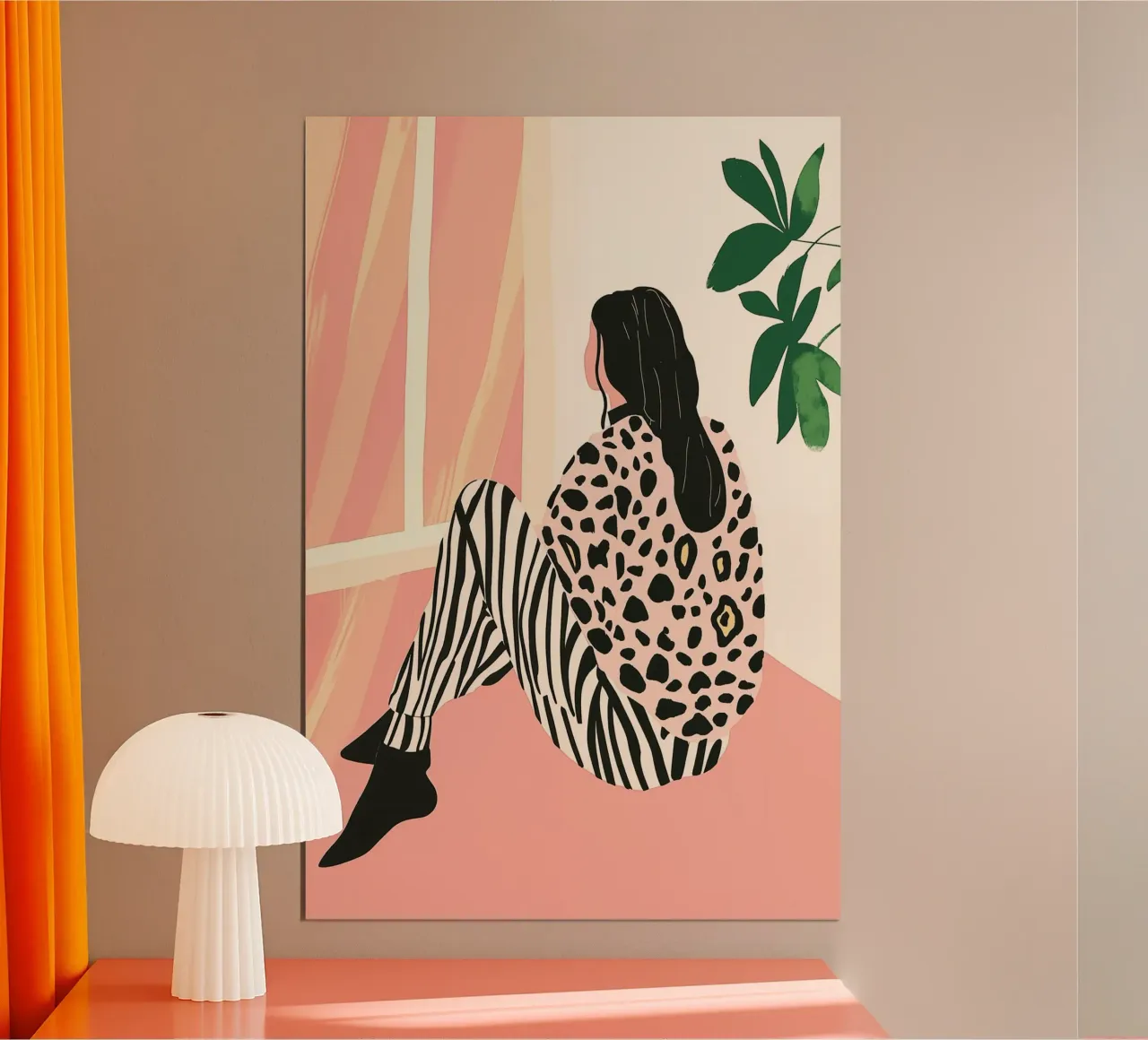 Boho Leoparden-Lady | Trendy Animal Print Girl hahnemühle by Autofocus