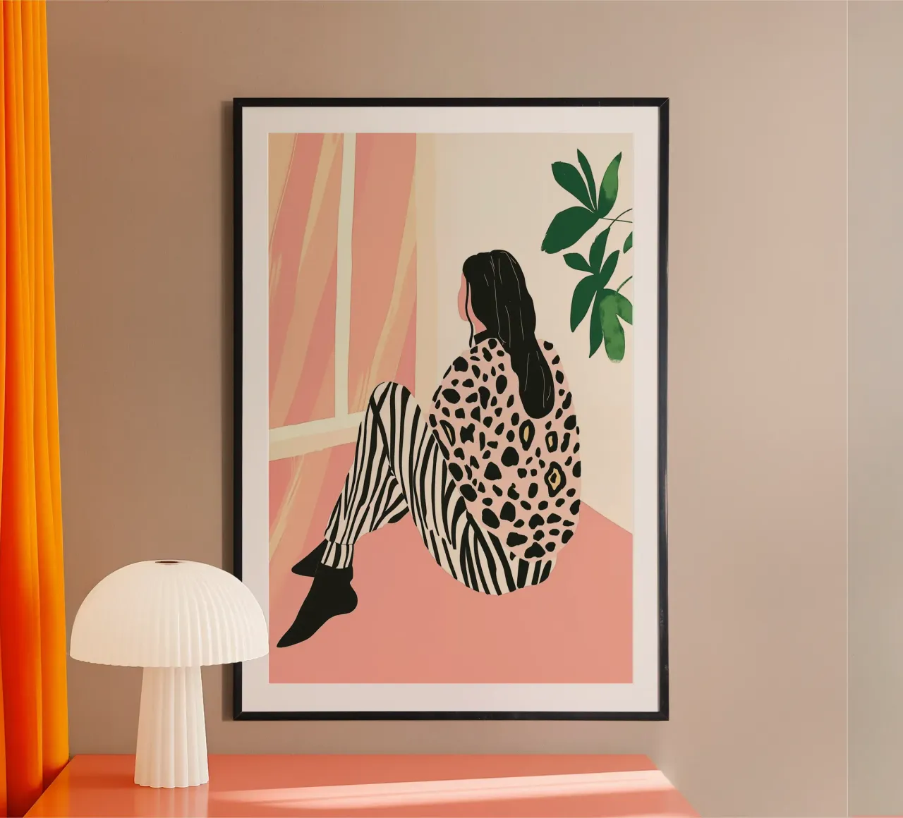 Boho Leoparden-Lady | Trendy Animal Print Girl hahnemühle by Autofocus
