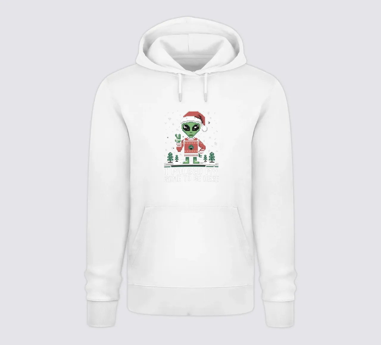 alien I paused my game to be here felpa con cappuccio da edsonramosart