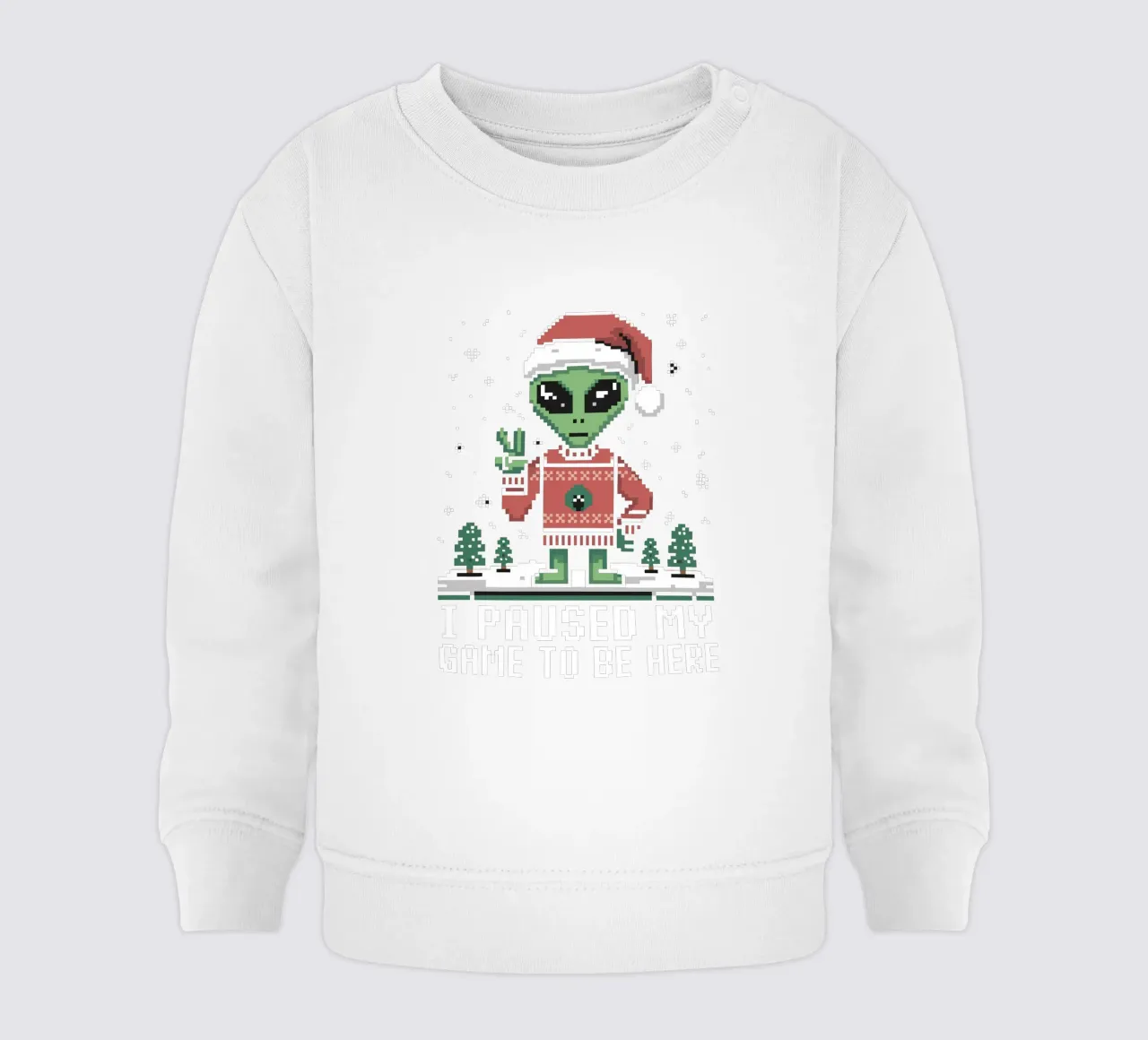 alien I paused my game to be here felpa neonato da edsonramosart