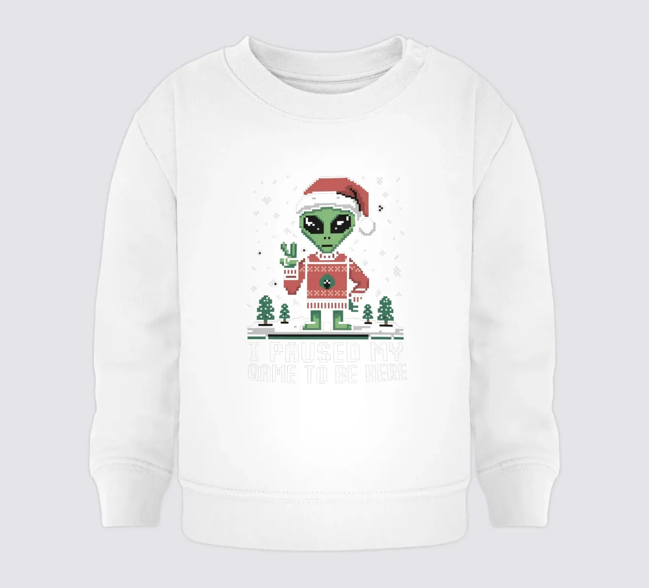 alien I paused my game to be here felpa neonato da edsonramosart