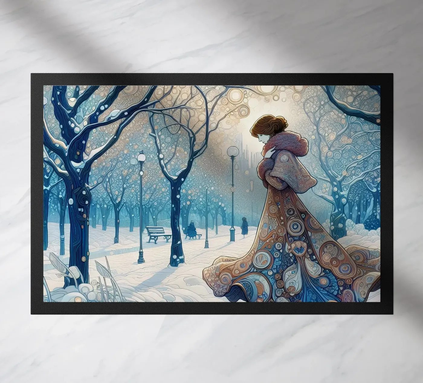 Winter im Park zerbino da Art-Nouveau-Dsg