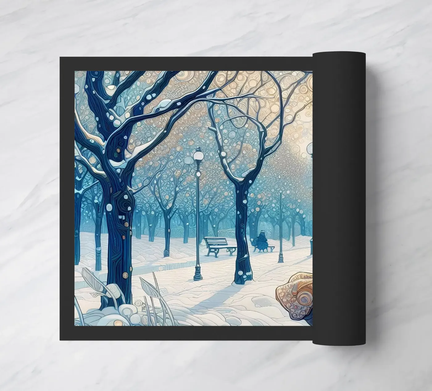 Winter im Park zerbino da Art-Nouveau-Dsg