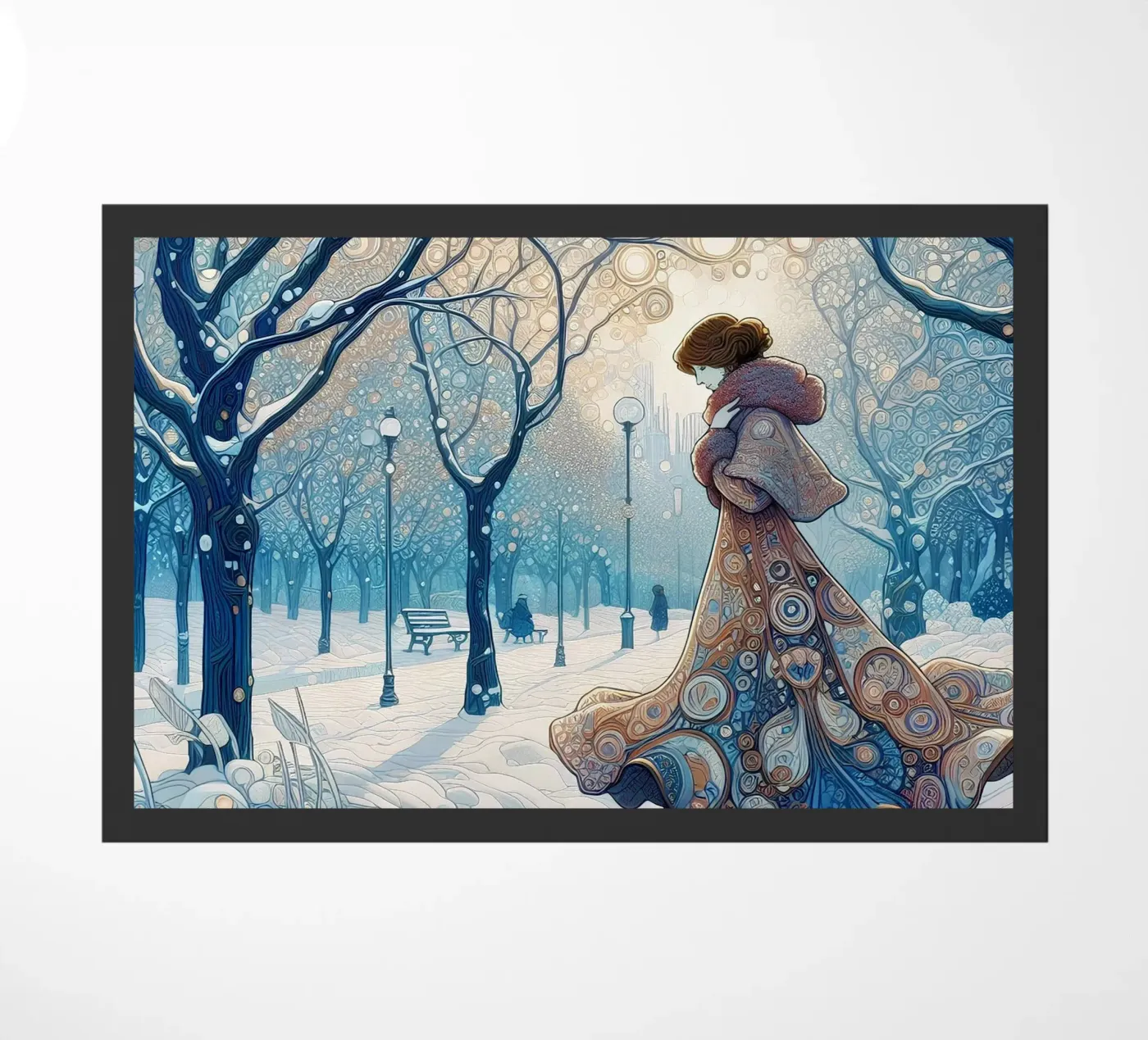 Winter im Park zerbino da Art-Nouveau-Dsg