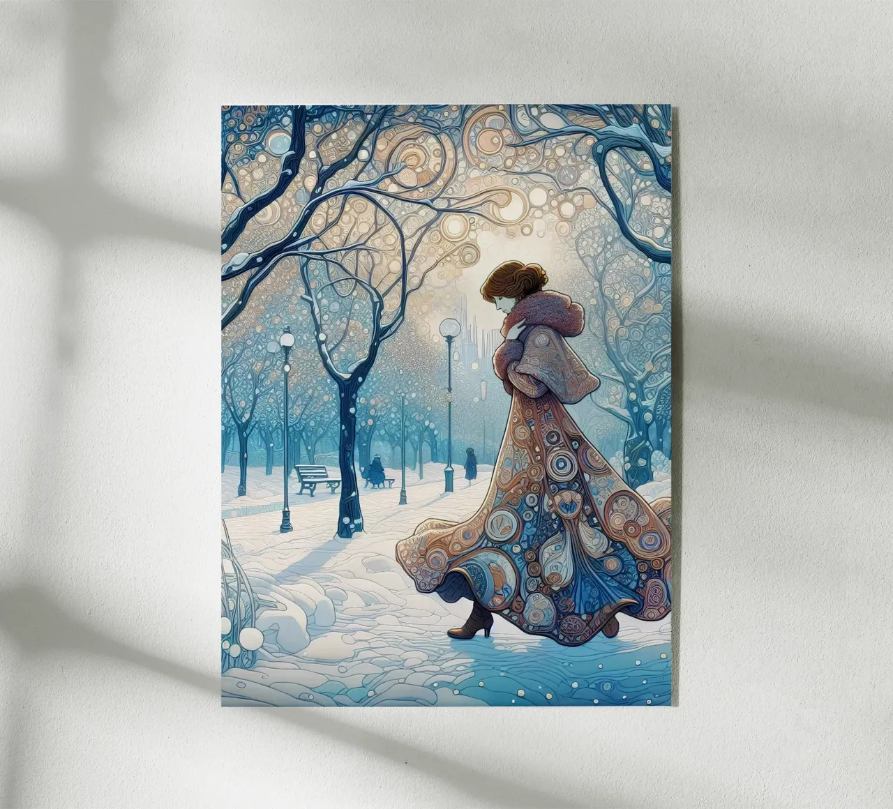 Winter im Park plexiglass da Art-Nouveau-Dsg