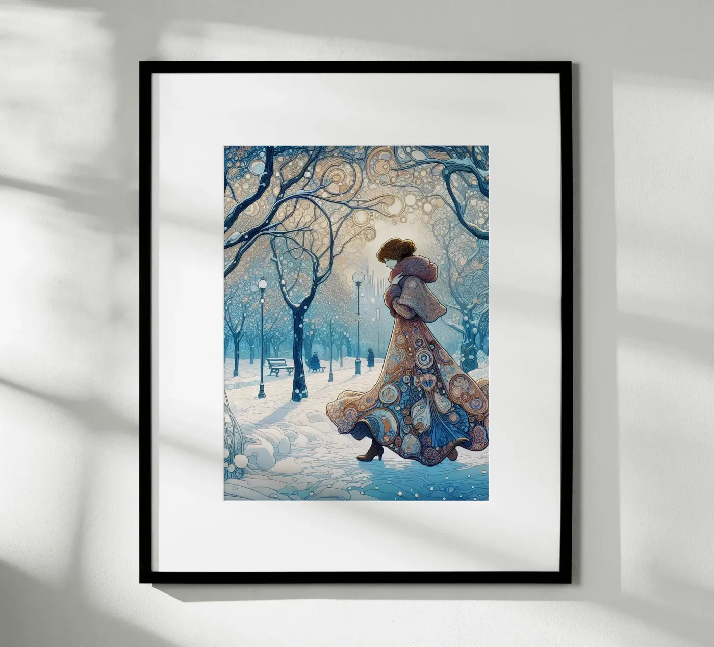 Winter im Park poster da Art-Nouveau-Dsg