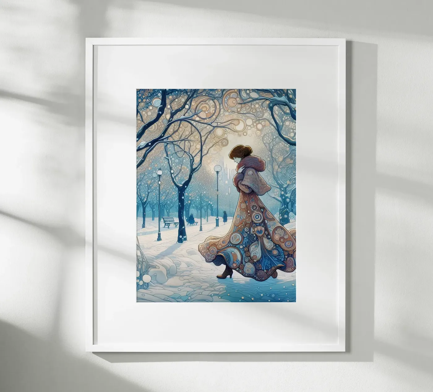 Winter im Park poster da Art-Nouveau-Dsg