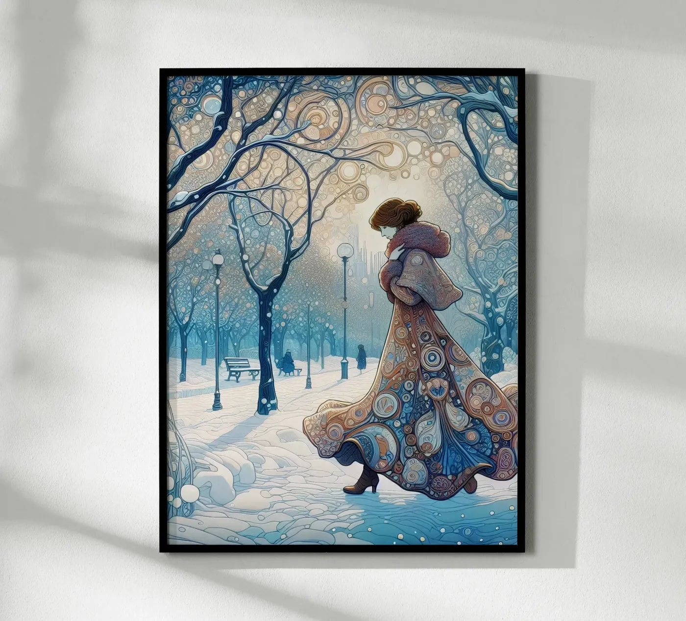 Winter im Park poster da Art-Nouveau-Dsg