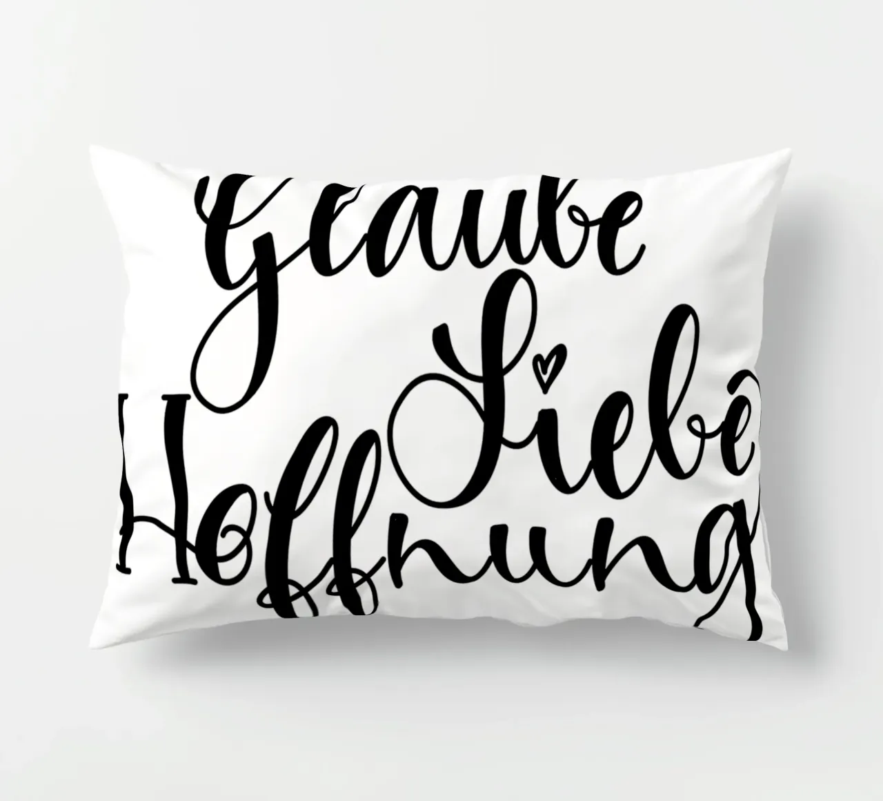 Glaube Liebe Hoffnung cuscino da Letters of Love