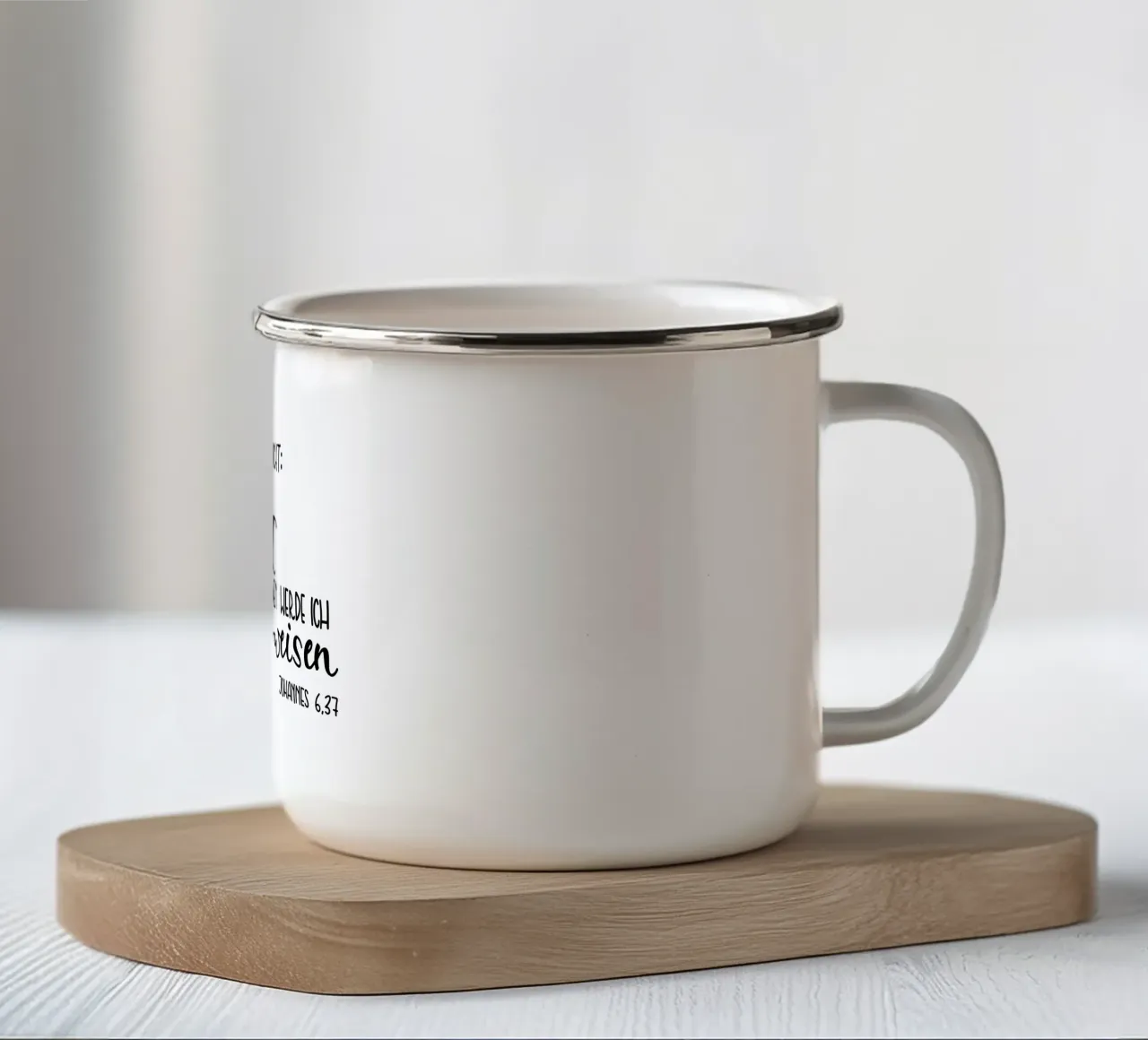Wer zu mir kommt... tazza in smalto da Letters of Love