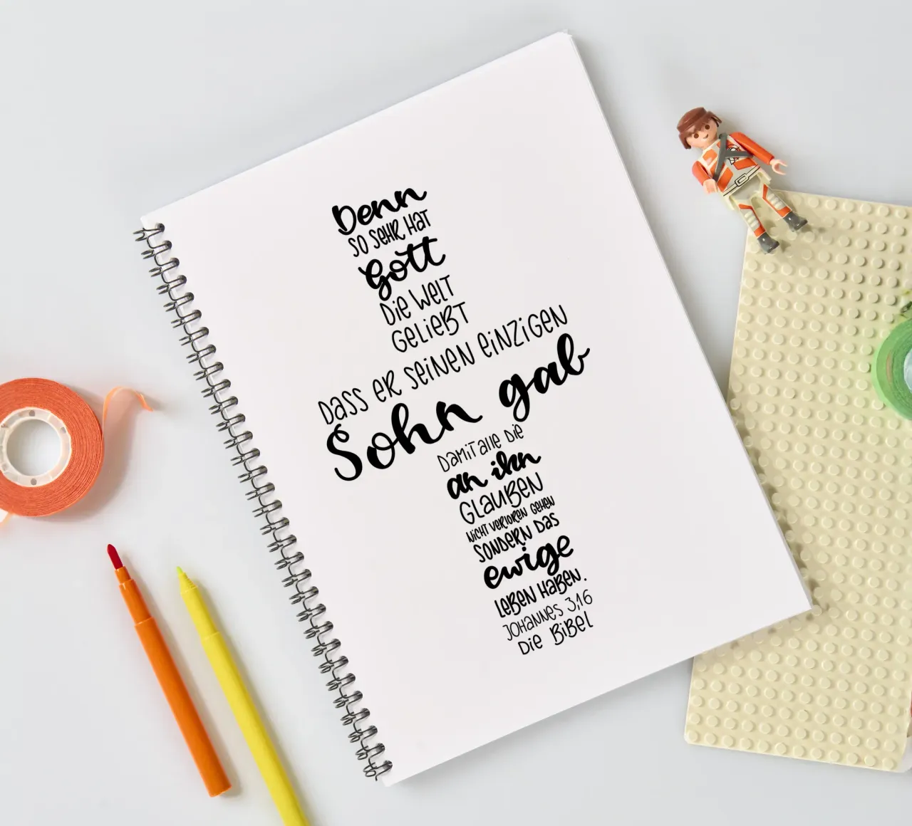 Johannes 3,16 spiral notebook by Letters of Love