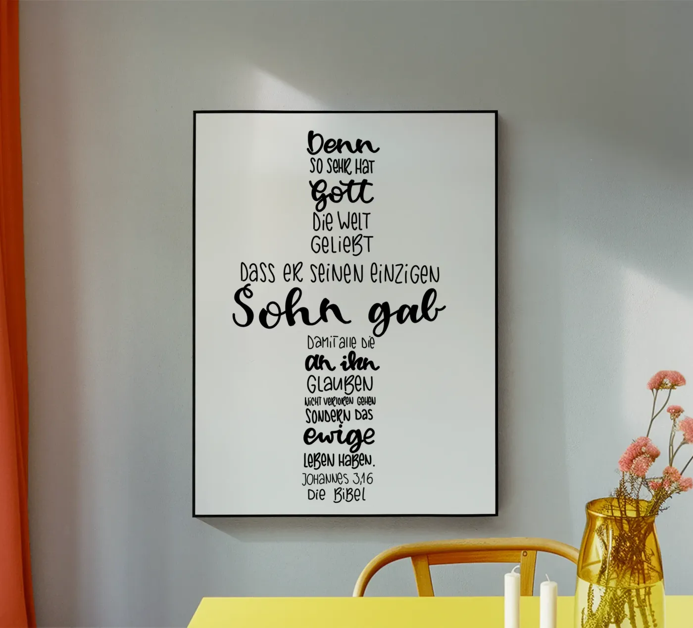 Johannes 3,16 plexiglass da Letters of Love