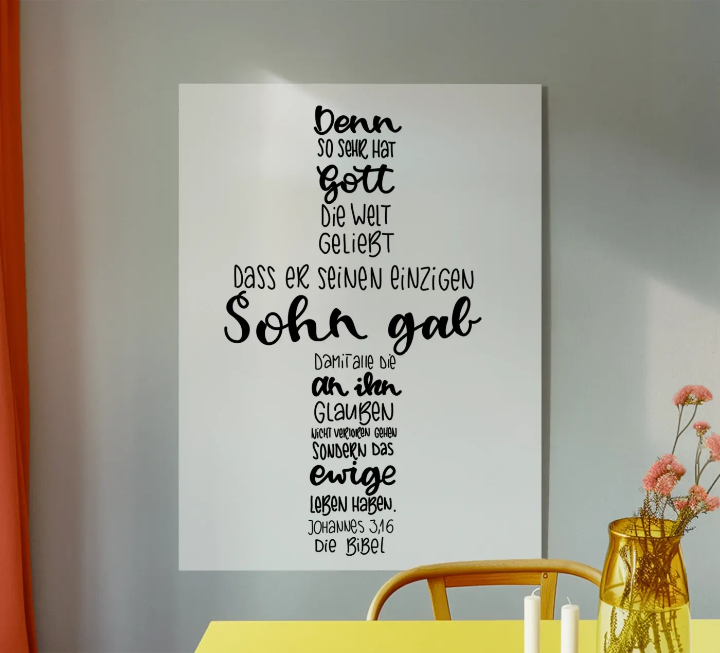 Johannes 3,16 plexiglass da Letters of Love