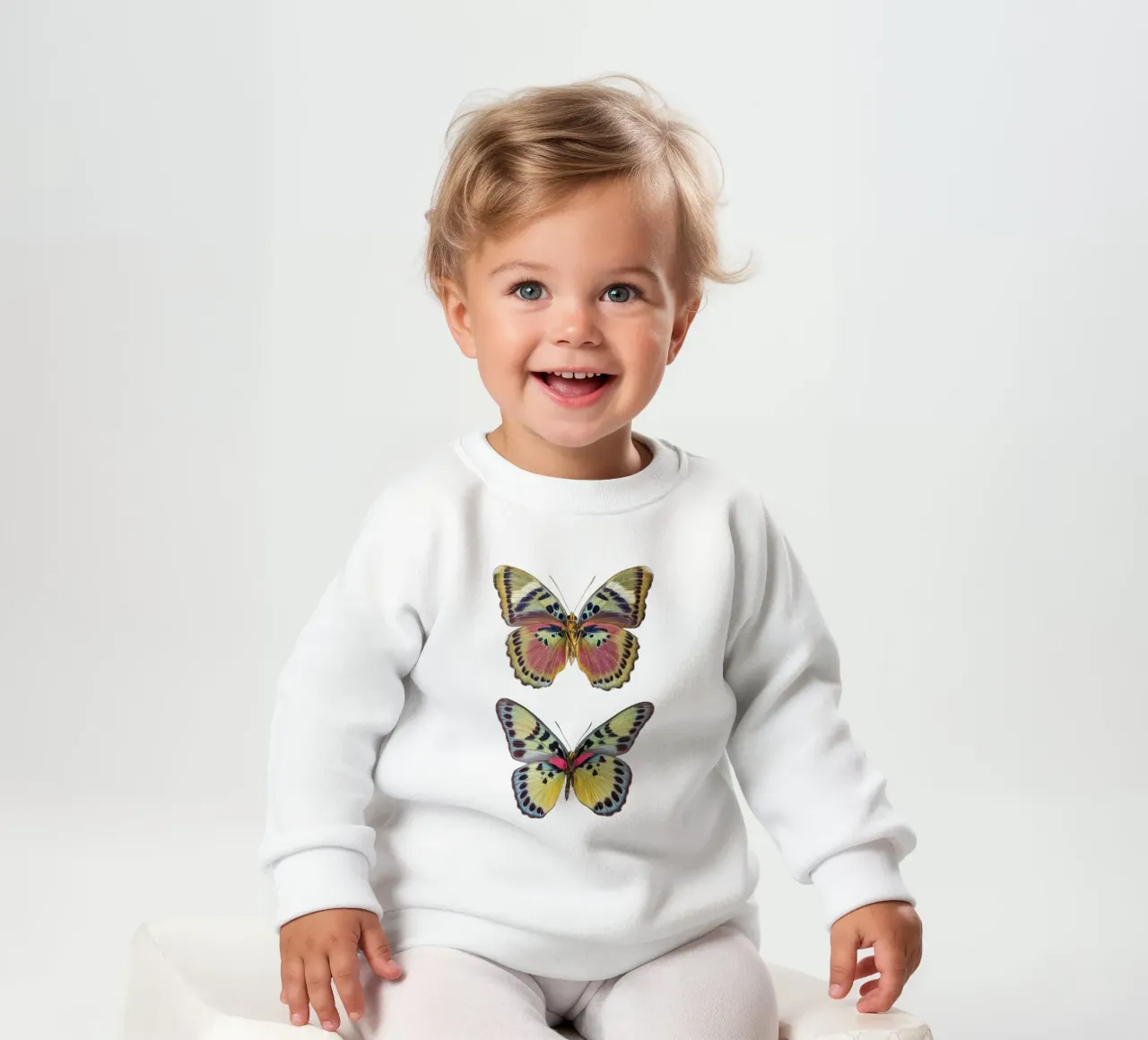Two Beautiful Butterflies felpa neonato da Curious Collections by Marielle Leenders