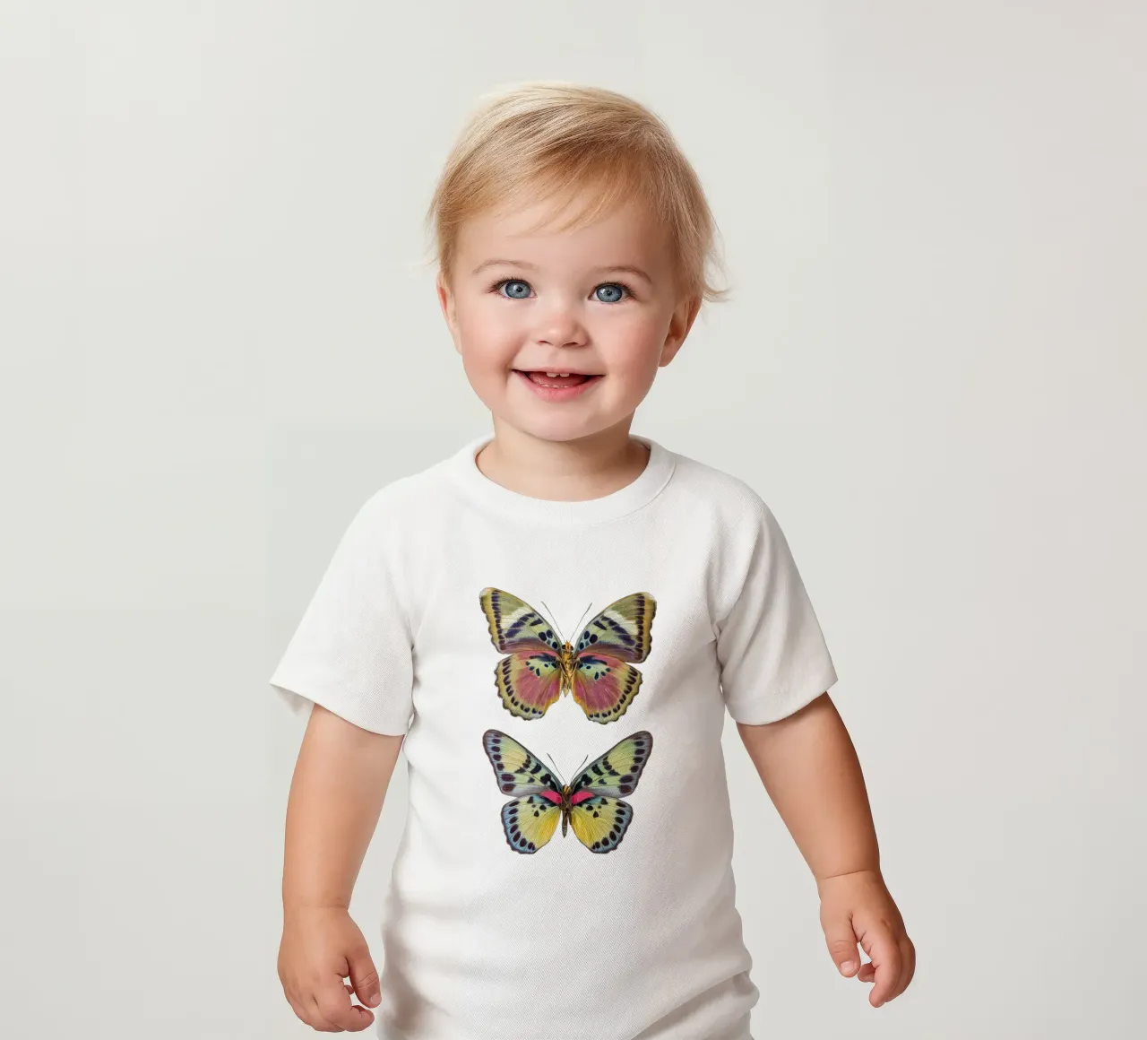 Two Beautiful Butterflies t-shirt pour bébé de Curious Collections by Marielle Leenders