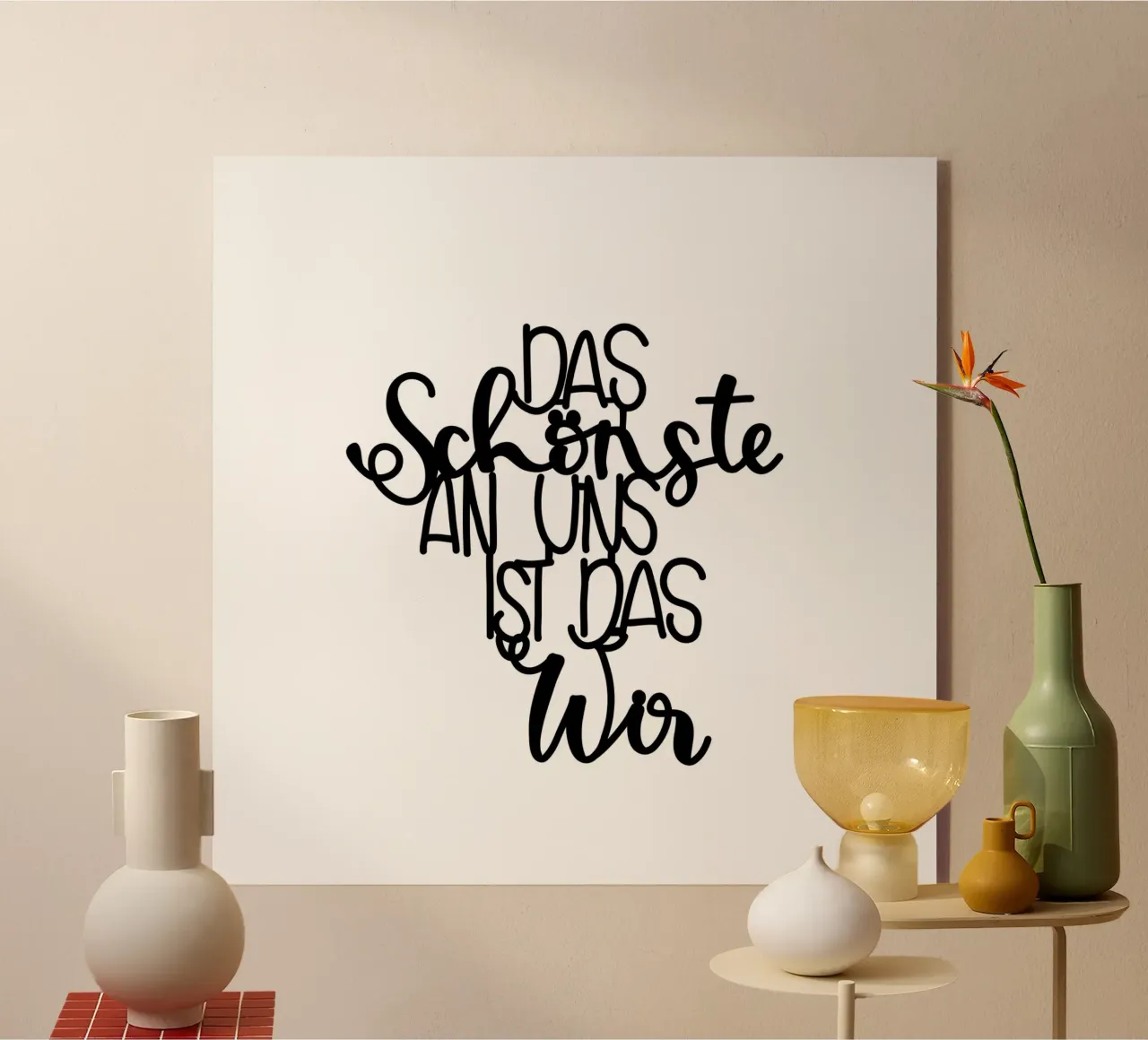 Wir acrylic glass by Letters of Love