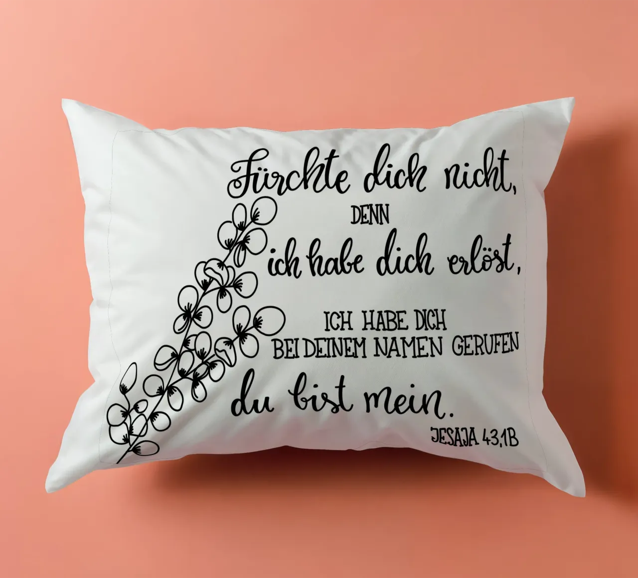 Fürchte dich nicht decorative cushion by Letters of Love