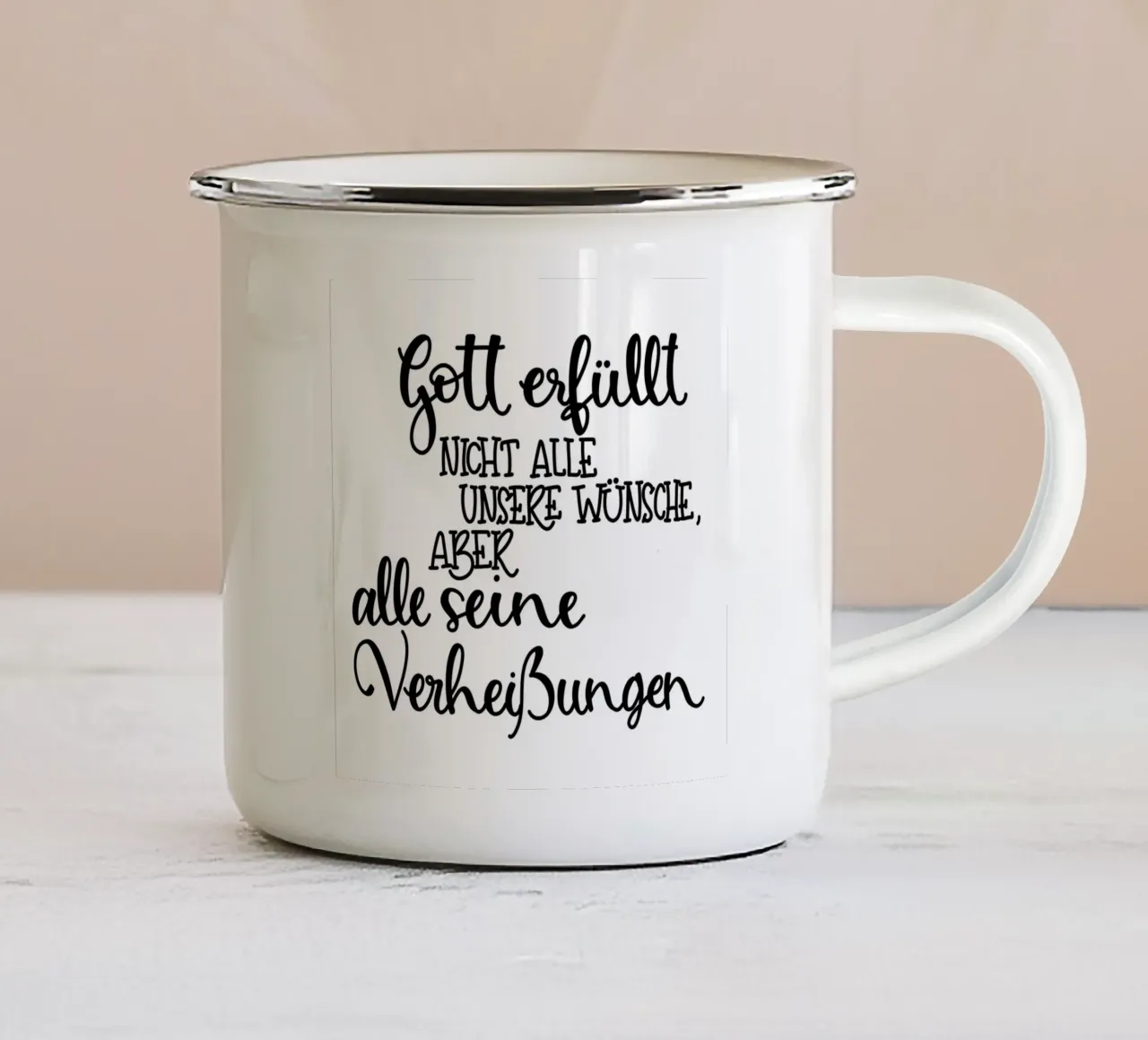Wünsche tazza in smalto da Letters of Love