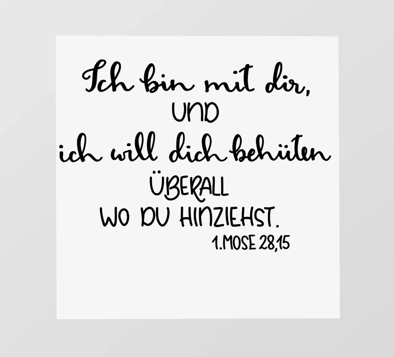 Gott ist bei dir telo in pvc da Letters of Love